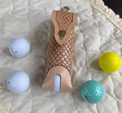 Hand stamped golf ball sleeve #40