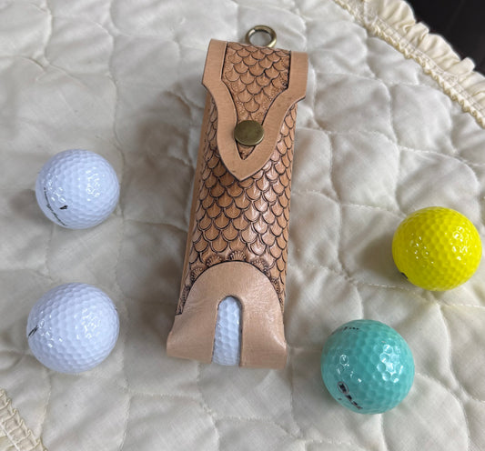 Hand stamped golf ball sleeve #40