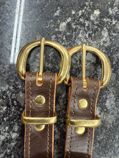 Vintage Style Guitar Strap #36 (Brass hardware)