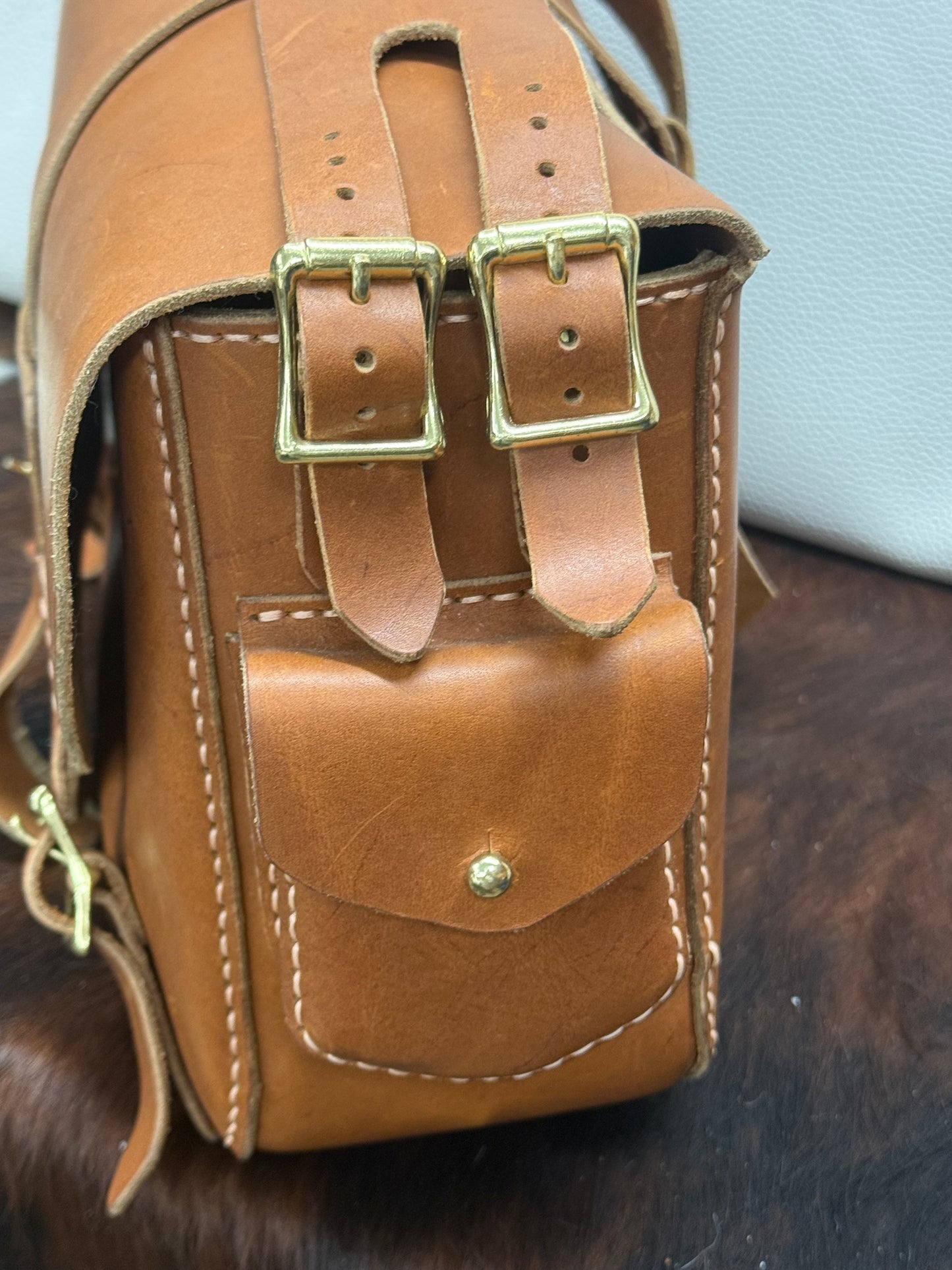 Hand stitched messenger bag #9