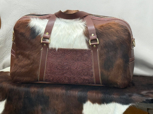 Tri-colored Overnight with Floral Themed Pockets #5