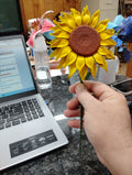 3D Leather Sun Flower